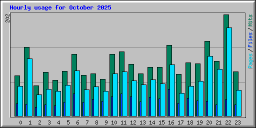 Hourly usage for October 2025